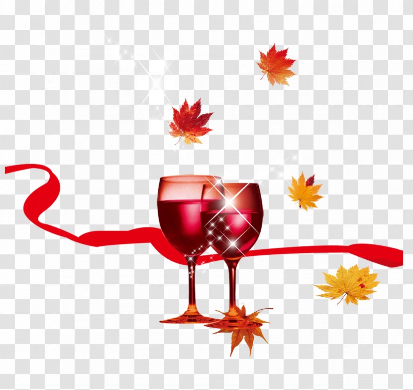 Red Wine Glass - Flowering Plant - Material Transparent PNG