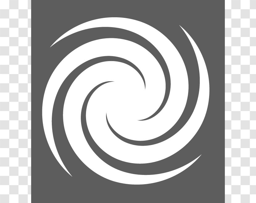 Logo Circle Brand Font - Monochrome - Spiral Galaxy Cliparts Transparent PNG