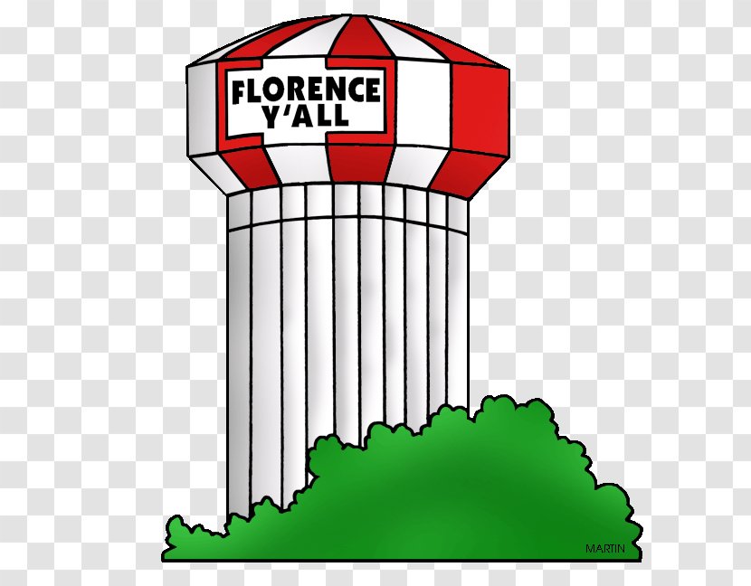 Florence Y'all Water Tower Landmark Clip Art - United States - Eiffel Transparent PNG