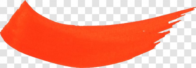 Watercolor Painting Brush - Orange Stroke Transparent PNG