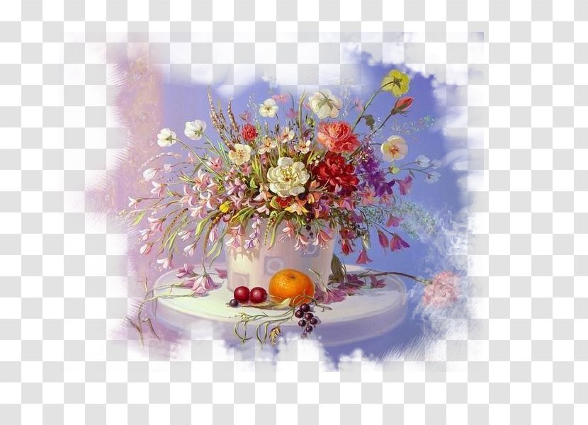 Painting Figurative Art Painter Still Life - Work Of - Bouquet Flowers Psd Material Transparent PNG