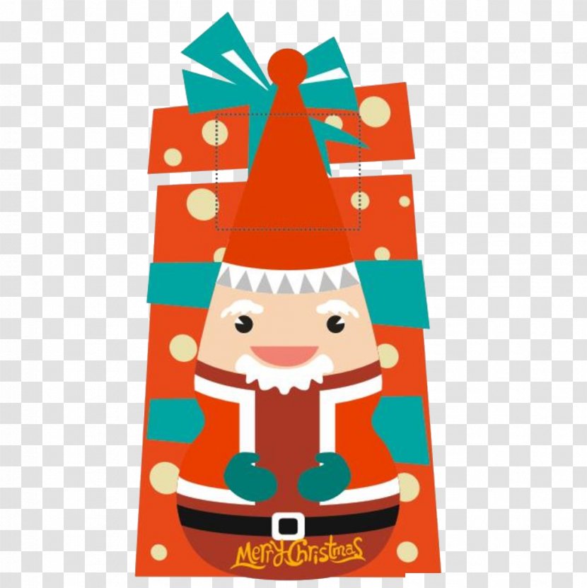 Santa Claus Gift Christmas - Fictional Character - And Box Transparent PNG