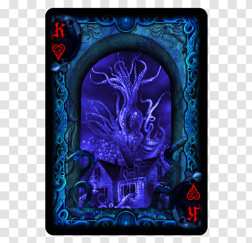 Hearts Bicycle Playing Cards Card Game - Cthulhu - King Of Transparent PNG