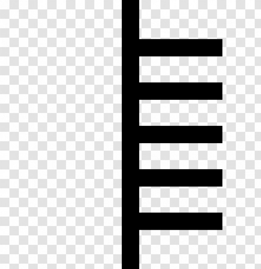 Ogham Letter Nion Alphabet Wikipedia - Black - Symbol Transparent PNG