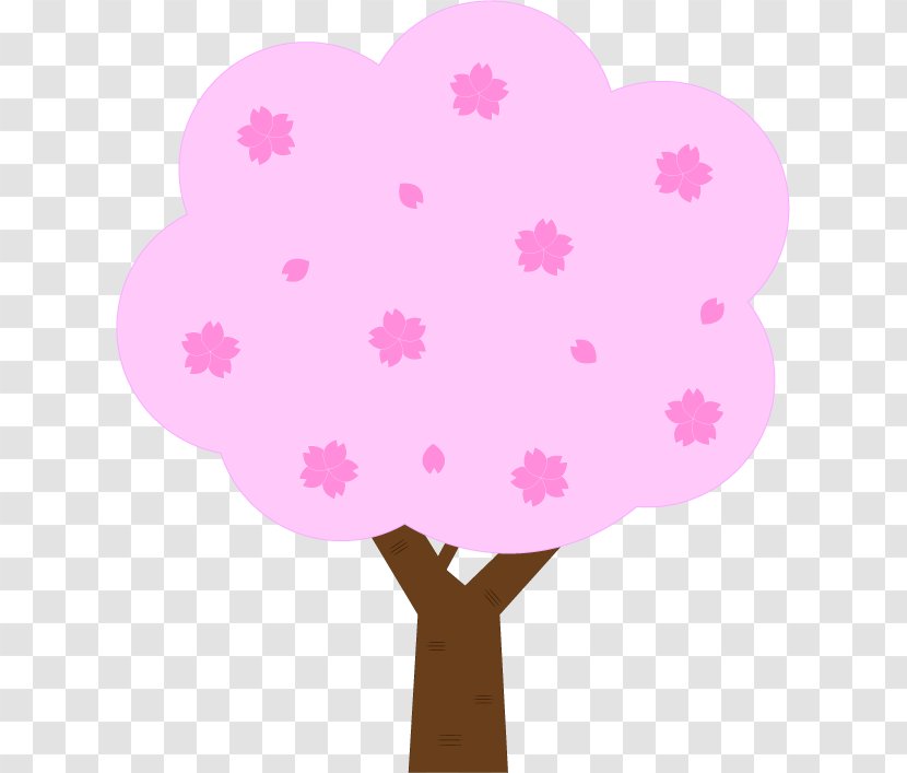 Cherry Blossom Petal Hanami - Magenta Transparent PNG