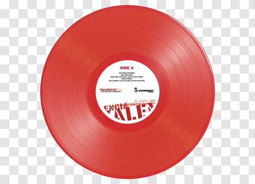 Phonograph Record Valencia Europe LP - Red - Vinyl Records Transparent PNG