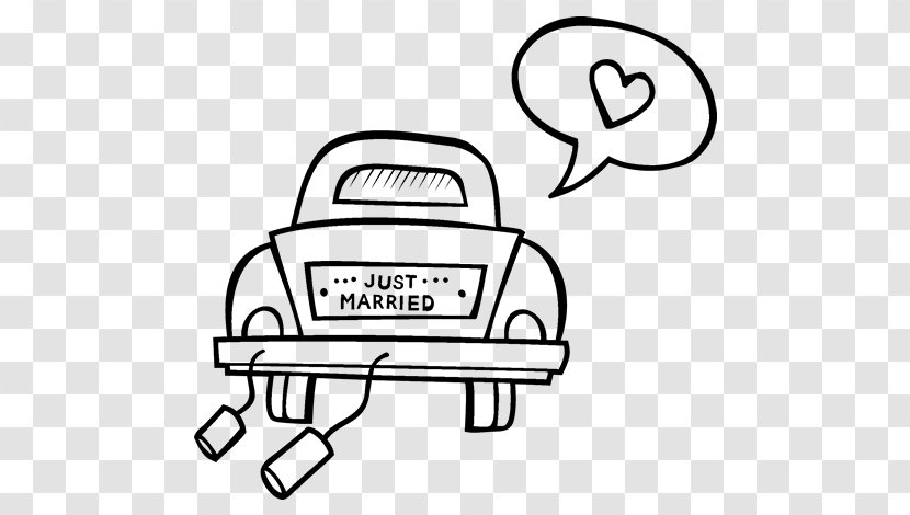 Car Coloring Book Marriage Drawing Wedding - Child - Just Married Transparent PNG