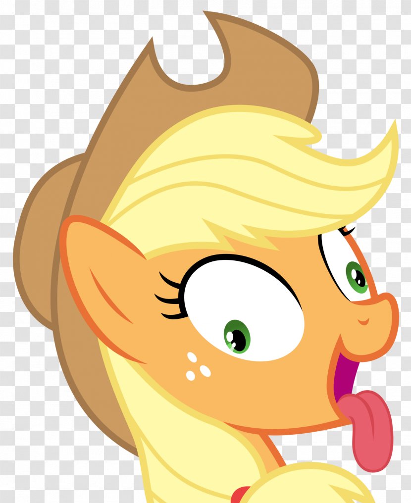 Applejack Rarity Nose - Happiness - Silly Vector Transparent PNG