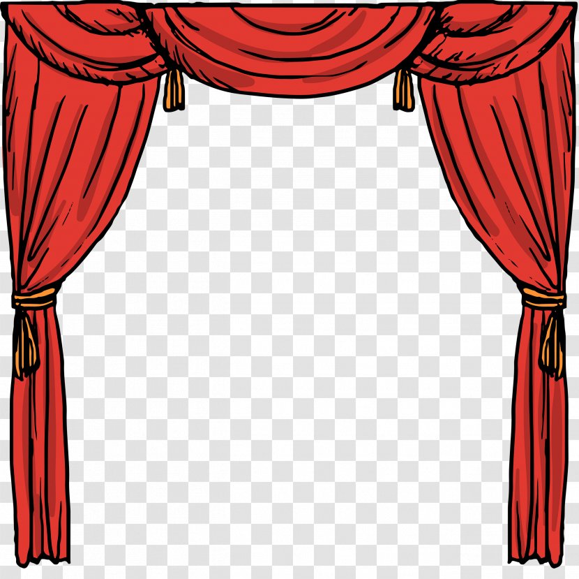 Theater Drapes And Stage Curtains Vector Graphics Image - Blackout - Lacy Background Transparent PNG