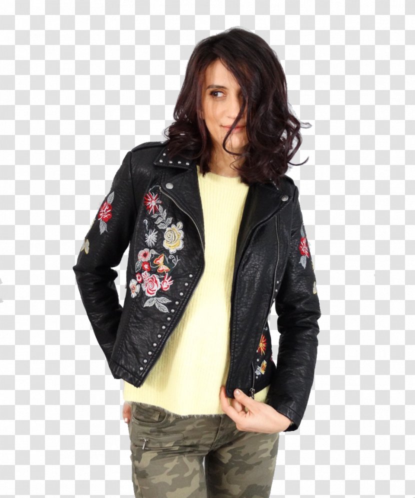 Leather Jacket M Hoodie Sleeve - Celebrity Clothing Transparent PNG