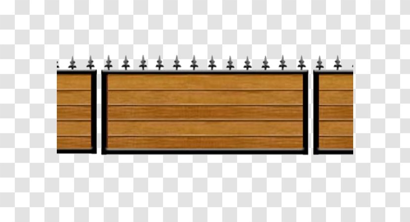 Dartford Fence Guard Rail Hardwood - Wood Stain - Steel Railings Transparent PNG