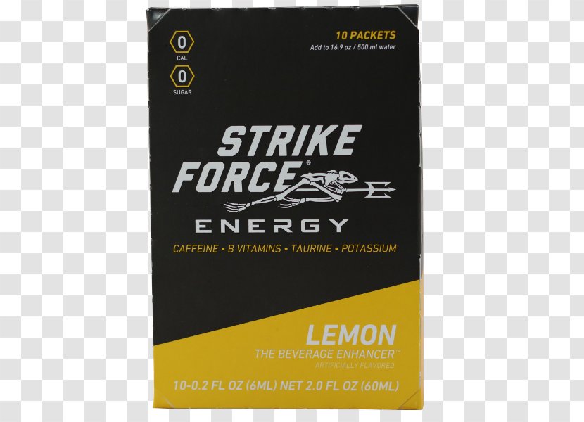 Strike Force 10 Energy Brand Font - Flavor - Lemon Cocktail Transparent PNG