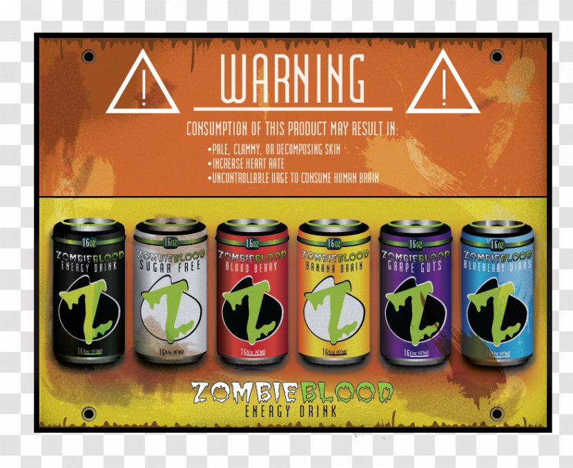 Energy Drink Tin Can Brand - Text Transparent PNG
