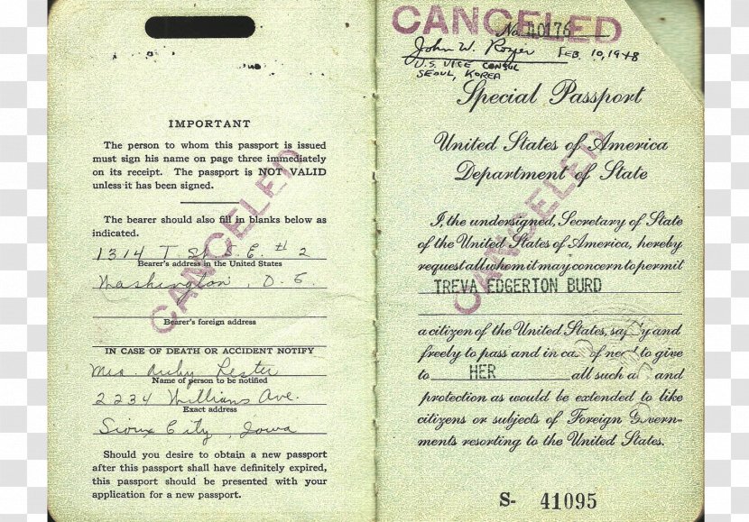 Document Handwriting - Calligraphy - Diplomatic Passport Transparent PNG