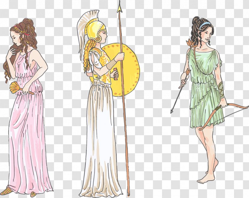 Artemis Venus Hera Apollo Goddess - Watercolor Transparent PNG