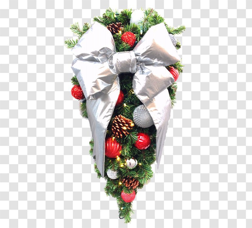 Floral Design Christmas Ornament Cut Flowers Wreath - Flower - Silver Transparent PNG