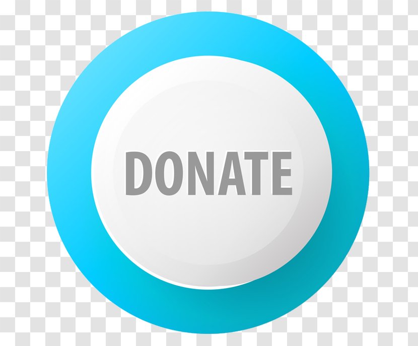 Donation Button Sticker Clip Art - Aqua - Donate Transparent PNG