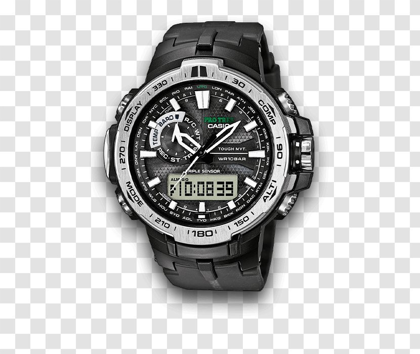Nuvolau Pro Trek Casio Watch Radio Clock - Brand Transparent PNG