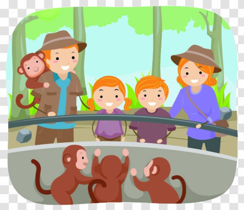 Zoo Royalty-free Stock Photography Clip Art - Free Content - Family Watch Animals Transparent PNG