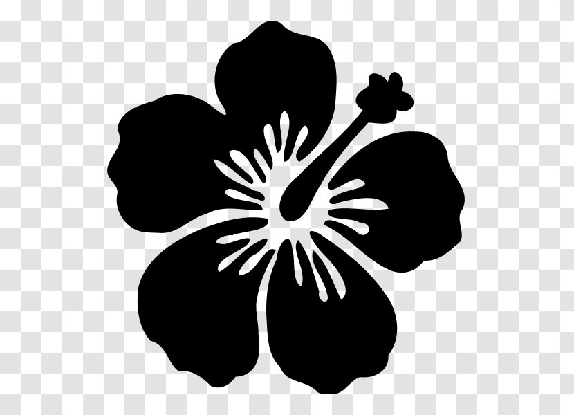 Silhouette Hawaiian Hibiscus Flower - Mallow Family - Black Transparent PNG
