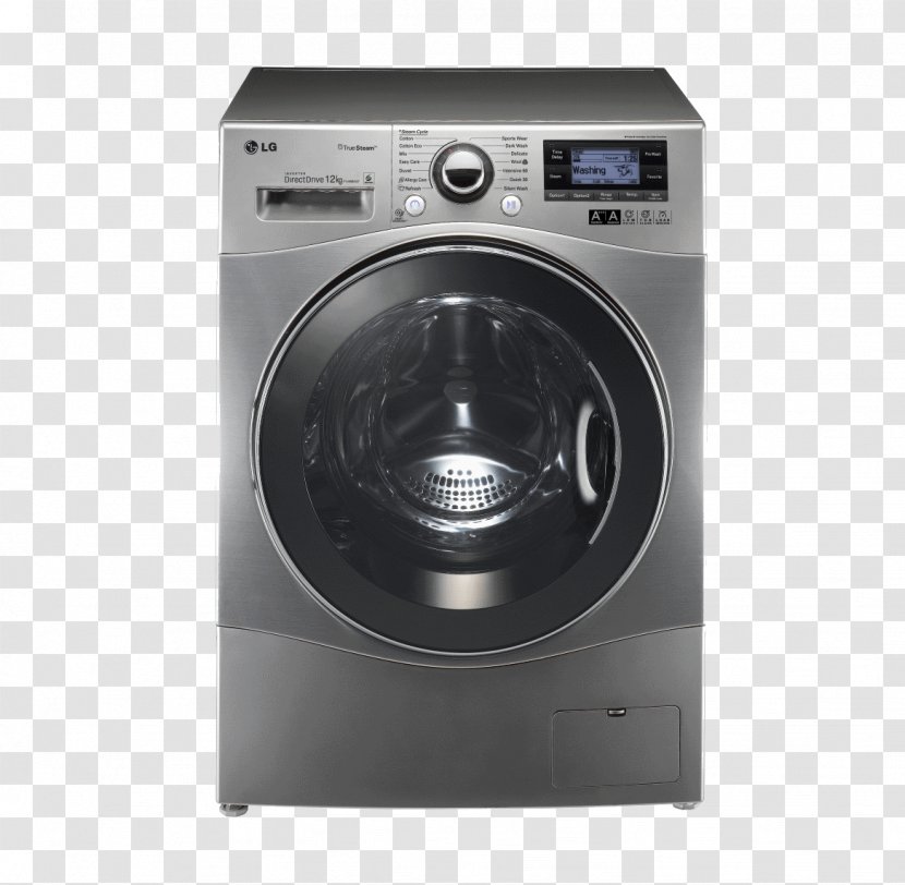 Washing Machines LG Electronics G4 12KG Front Load Machine Clothes Dryer - Combo Washer - Direct Drive Mechanism Transparent PNG