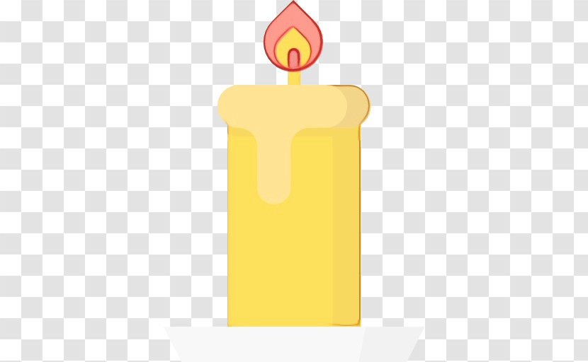 Yellow Font Candle Logo Transparent PNG