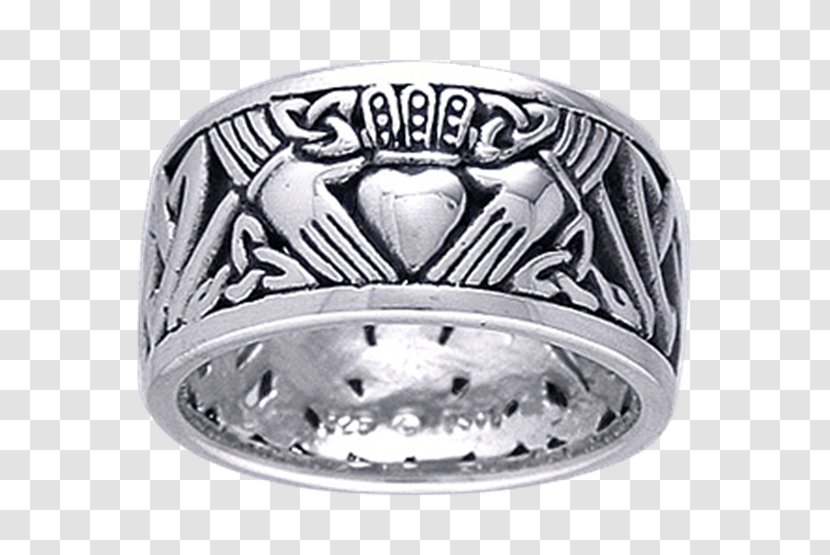 Claddagh Ring Celtic Knot Silver Body Jewellery Transparent PNG