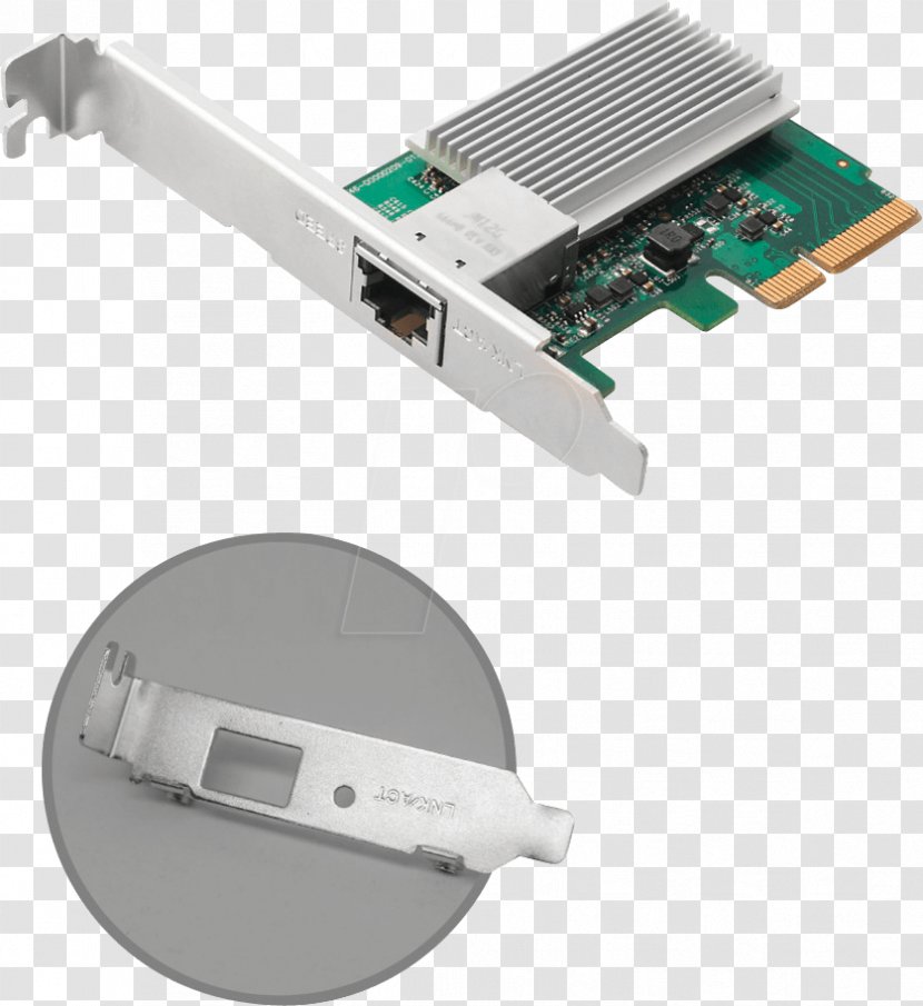 Network Cards & Adapters 10 Gigabit Ethernet PCI Express Conventional - Hardware Programmer - Electronics Accessory Transparent PNG