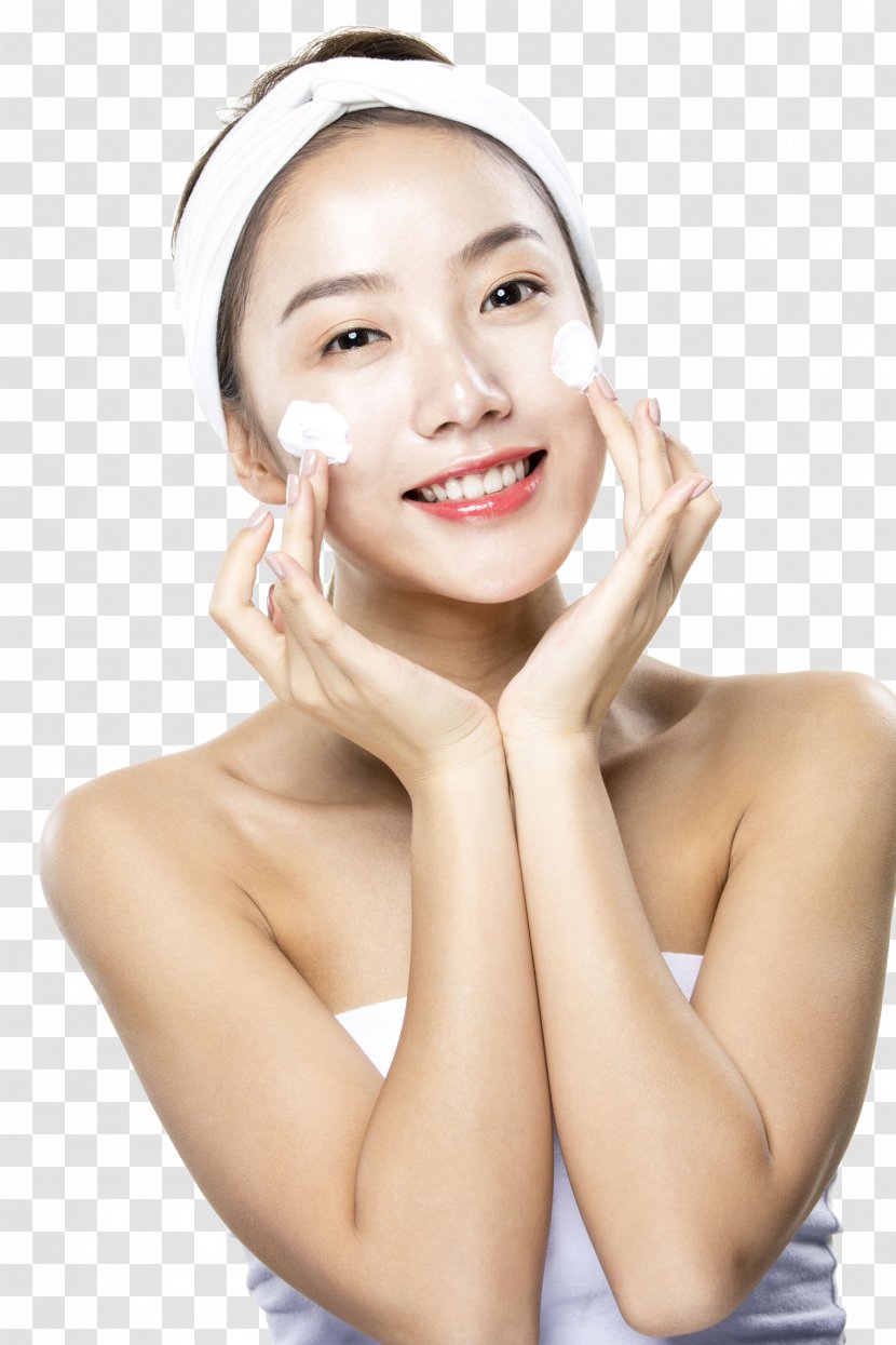 Beauty Skin Cleanser Facial - Cosmetology - A Woman Who Spreads Transparent PNG