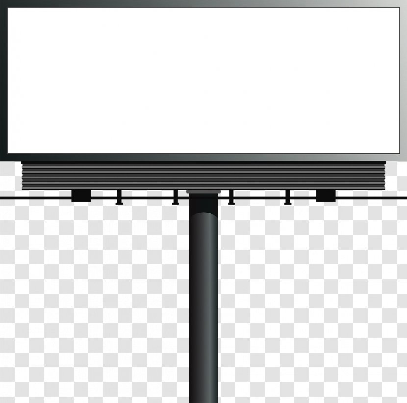 Billboard Advertising - Black And White - Outdoor Transparent PNG