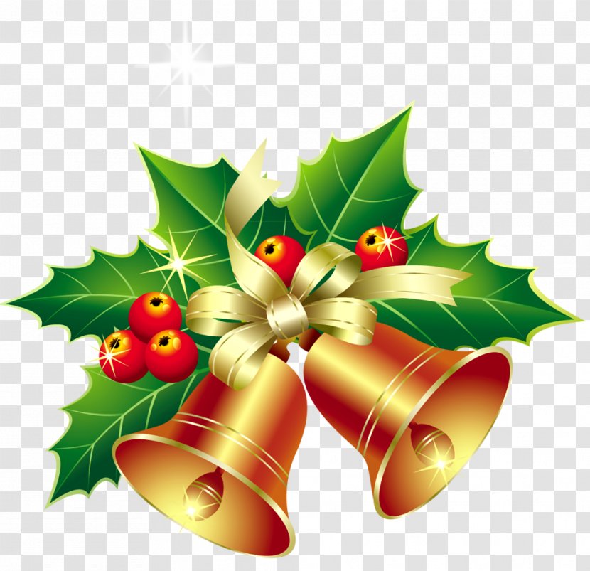Santa Claus Christmas Ornament Clip Art - Aquifoliales - Bell Transparent PNG