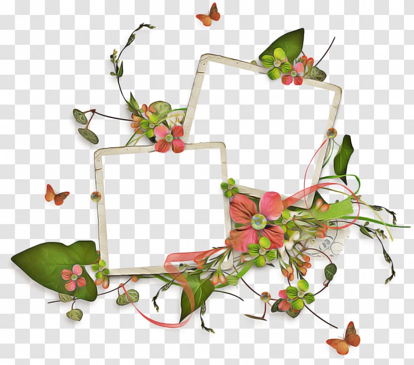 Floral Background Frame - Flower - Picture Holly Transparent PNG