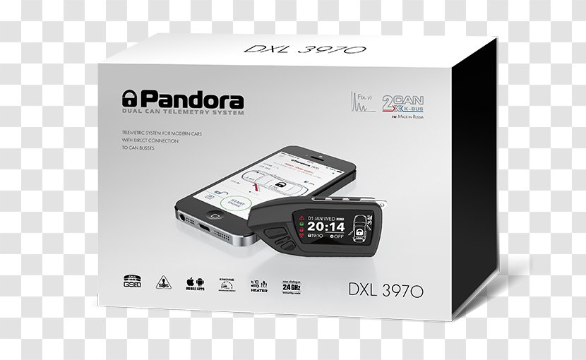Car Alarm Pandora Device Vehicle - Telemetry Transparent PNG