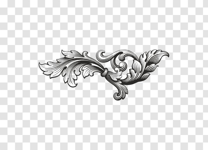 Scroll Baroque Ornament - Acanthus - Adorn Vector Transparent PNG