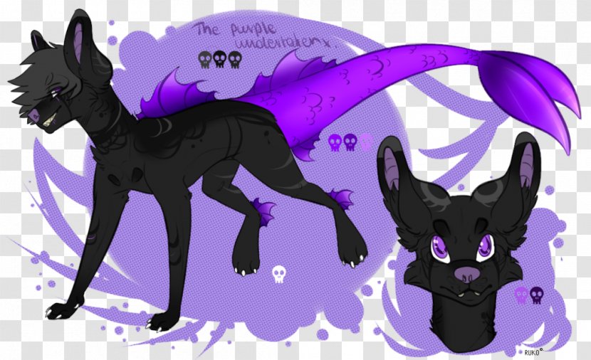 Cat Horse Canidae Dog Demon - Watercolor - Purple Sculptures Transparent PNG