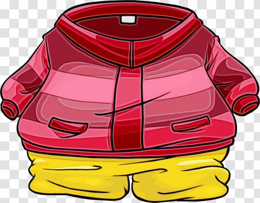 Clothing Red Clip Art Outerwear Cartoon - Sleeve Hood Transparent PNG