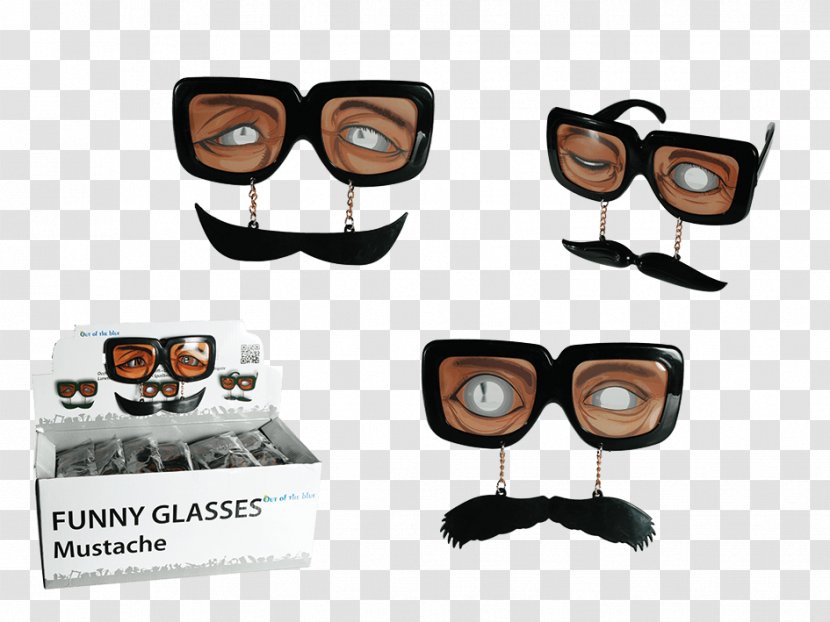 Sunglasses Moustache Plastic - Humour - Glasses Transparent PNG