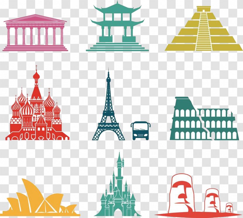 Monument Photography Icon - Product - World Famous Landmarks Illustrations Transparent PNG