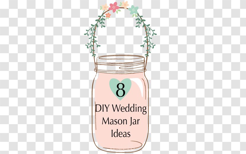 Mason Jar Wedding Ball Corporation Glass - Drinkware - Bridal Shower Transparent PNG