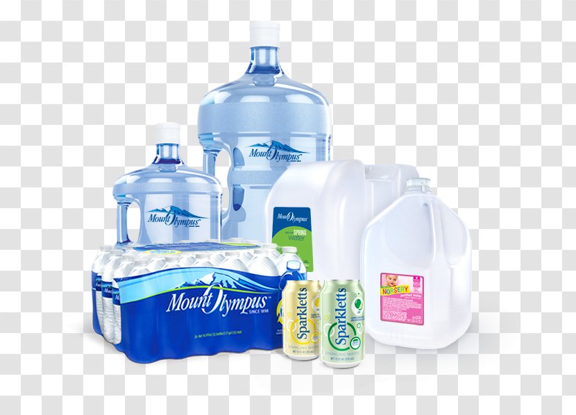 Bottled Water Distilled Drinking - Glass Bottle - Mount Olympus Transparent PNG