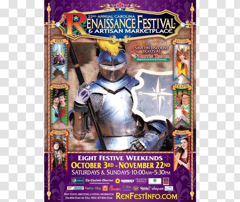 Carolina Renaissance Festival Fair North - Rack Card - Posters Transparent PNG
