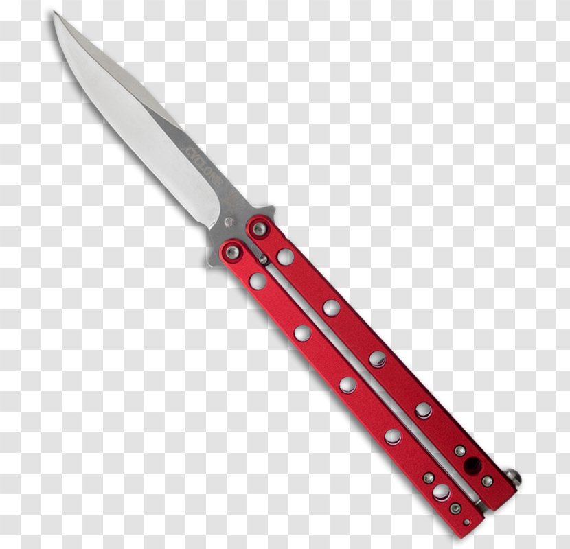 Butterfly Knife Tool Kitchen Knives Weapon - Red Transparent PNG