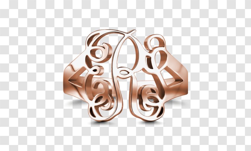 Earring Monogram Silver Jewellery - Ring Transparent PNG