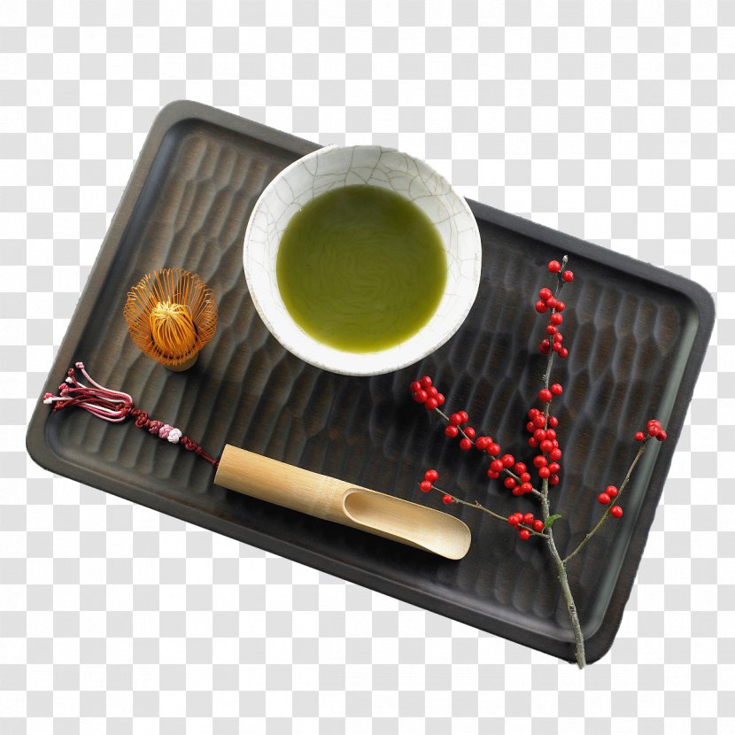 Green Tea Matcha Japanese Cuisine Tray - And Apparatus Square Transparent PNG