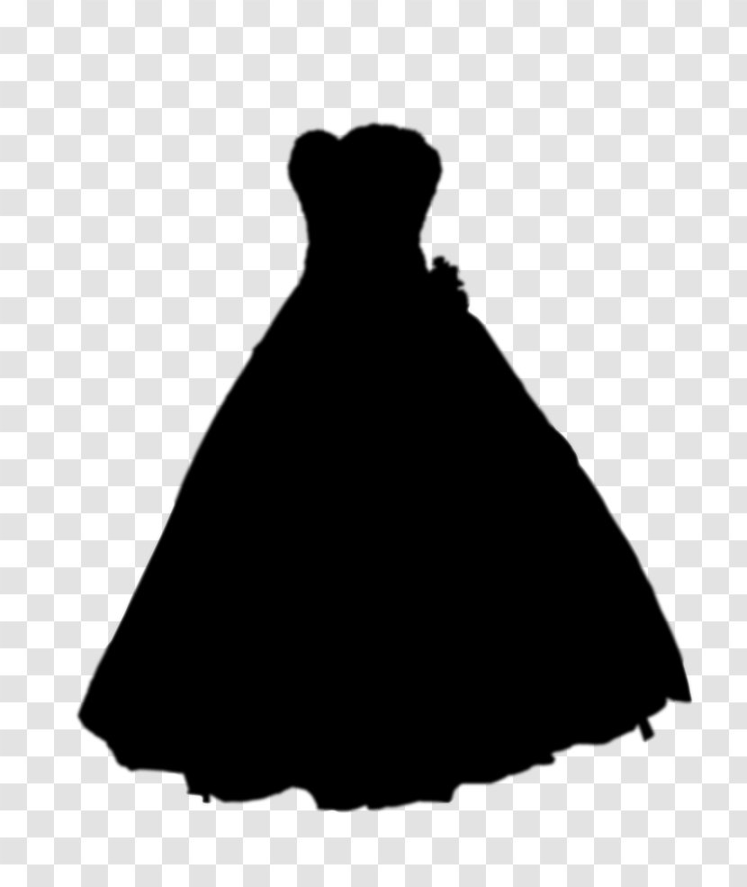 Dress Silhouette Clip Art Black M - Gown Transparent PNG