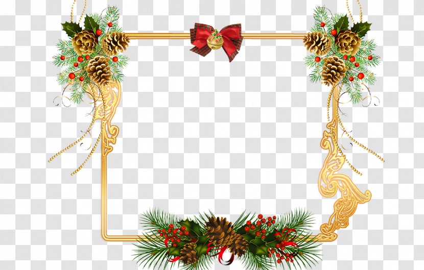 Christmas Day Picture Frames Clip Art Image - Decor - Tree Transparent PNG