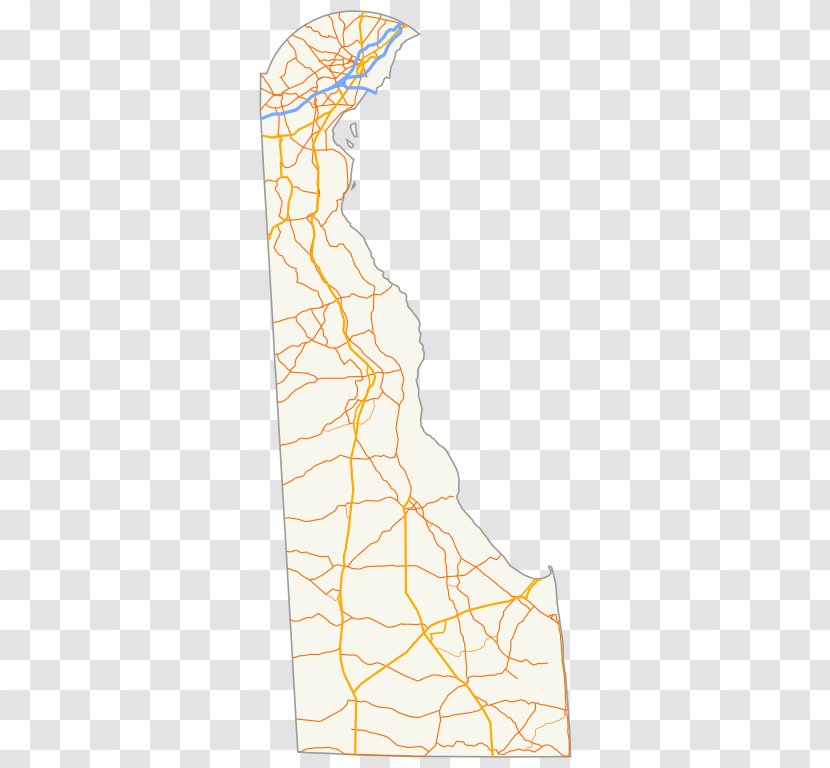 Delaware Route 1 State System Road Map Transparent PNG