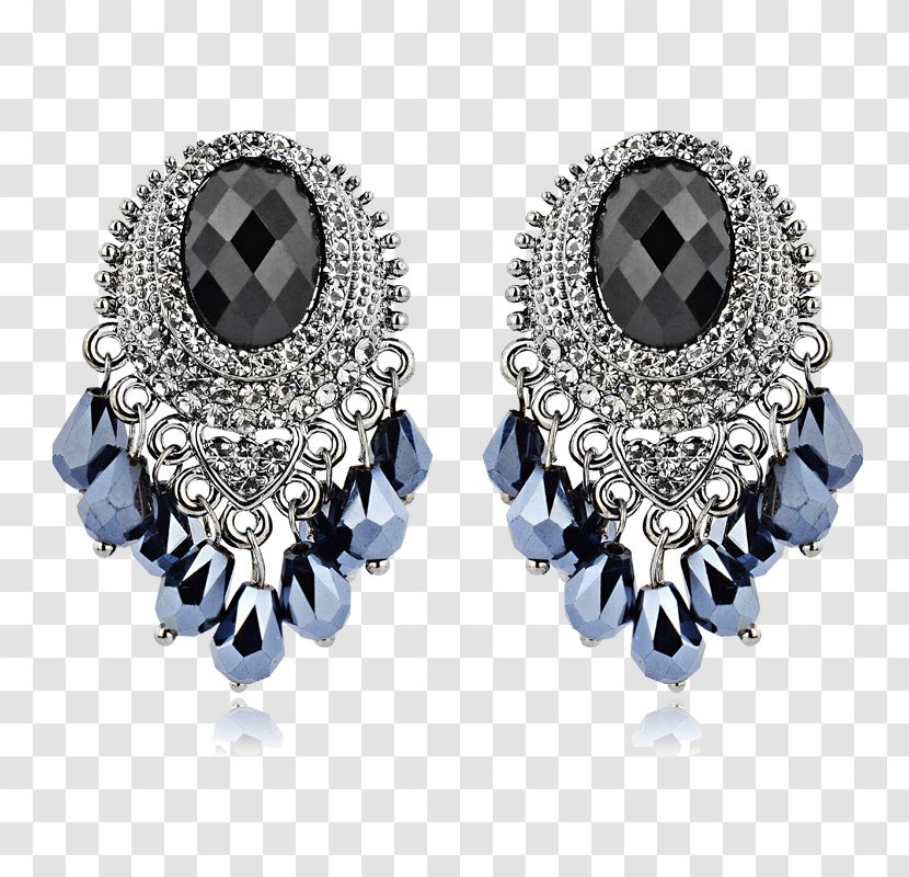 Earring Sapphire Gemstone Diamond - Silver - Earrings Transparent PNG