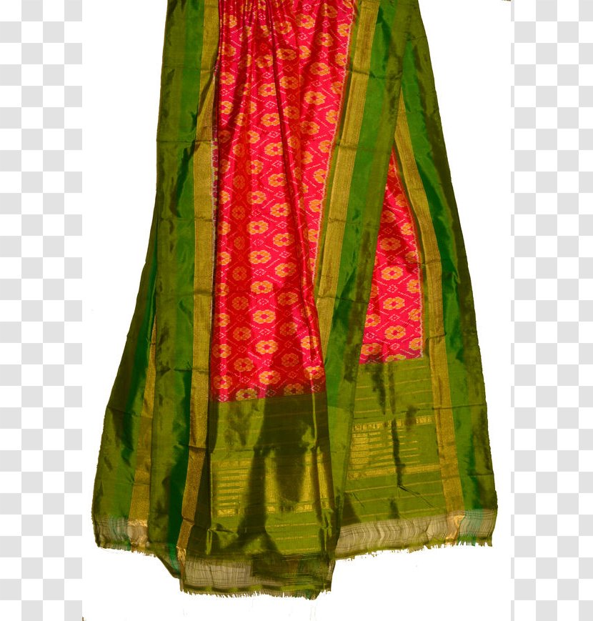 Silk Green Stole - Textile - Handloom Transparent PNG