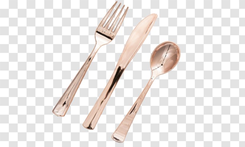 Wooden Spoon Plastic Cutlery Knife Fork - Disposable Transparent PNG